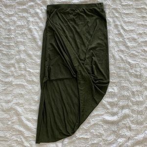 Hi Lo faux suede skirt